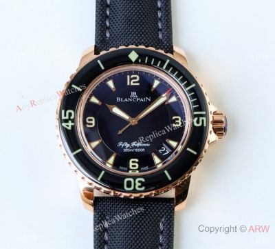 Swiss Grade Blancpain Fifty Fathoms Automatique Rose Gold Watch -  Best Replica 1-1